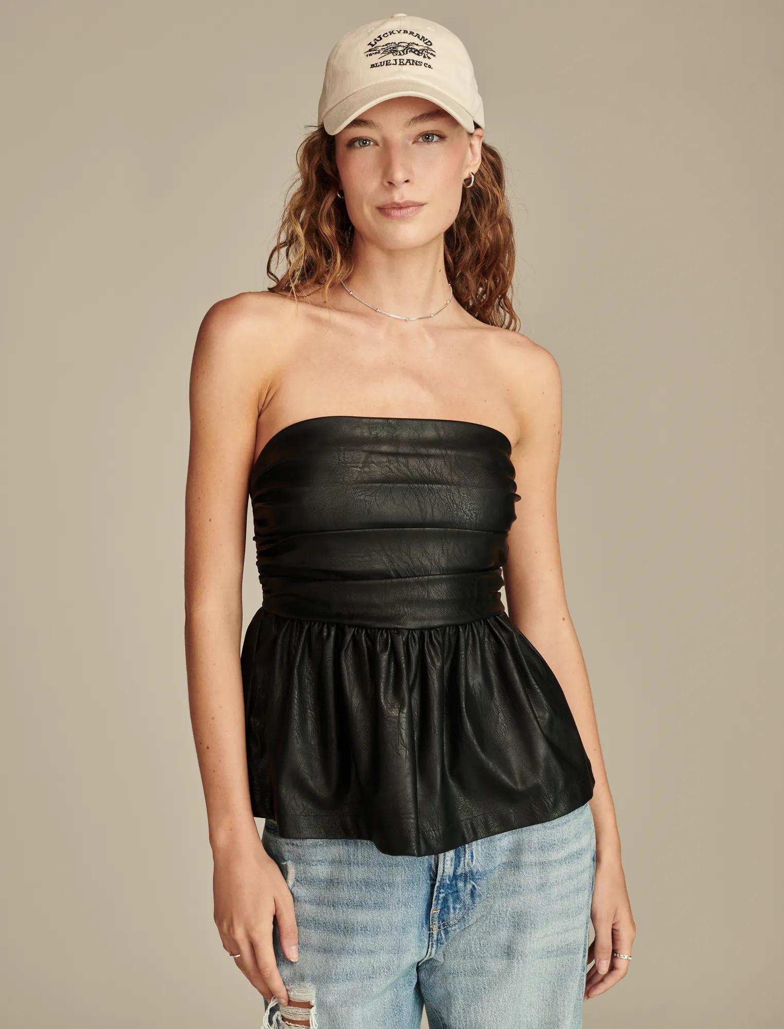 FAUX_LEATHER_BUBBLE_TUBE_TOP_001