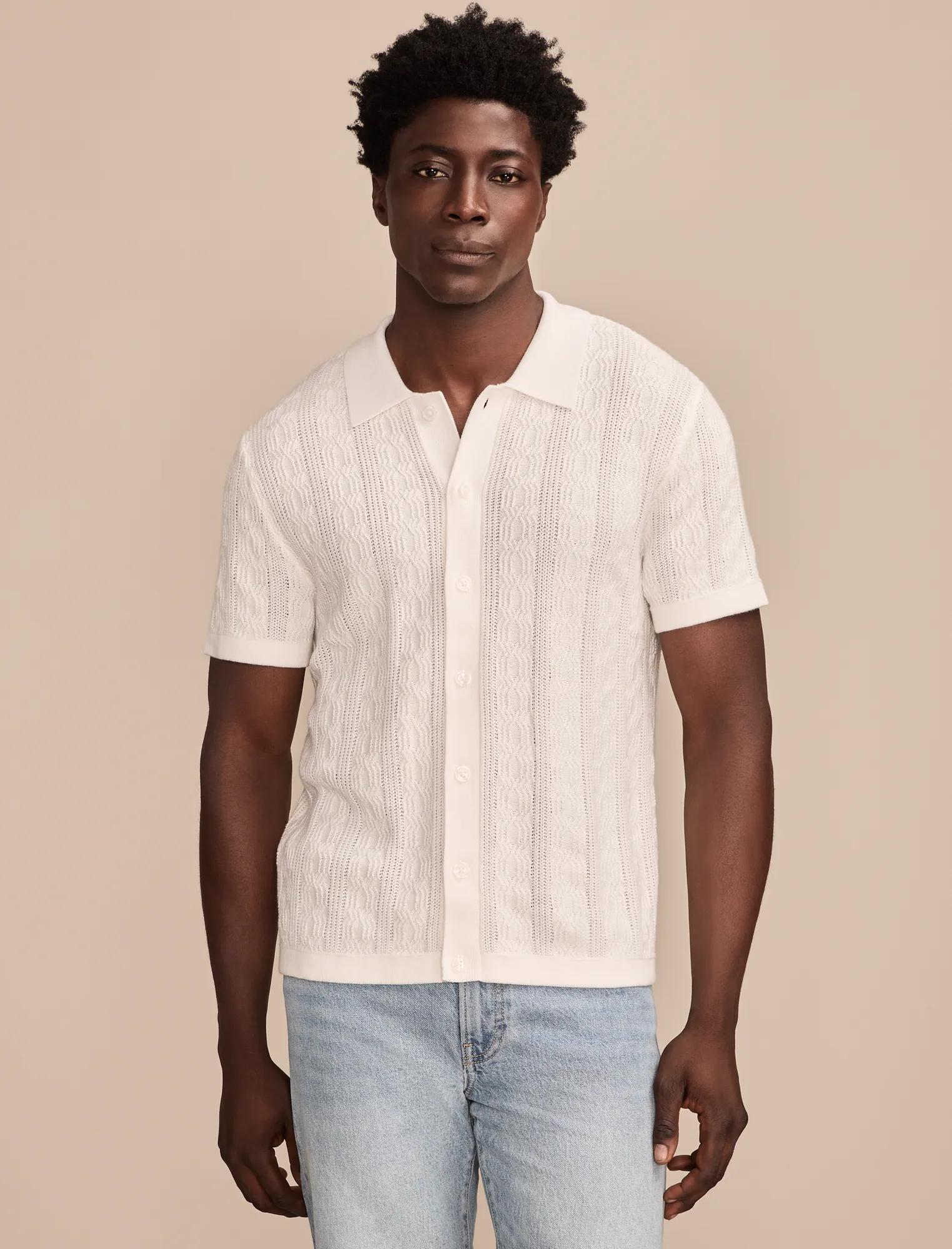 SHORT_SLEEVE_BUTTON_DOWN_SWEATER_100