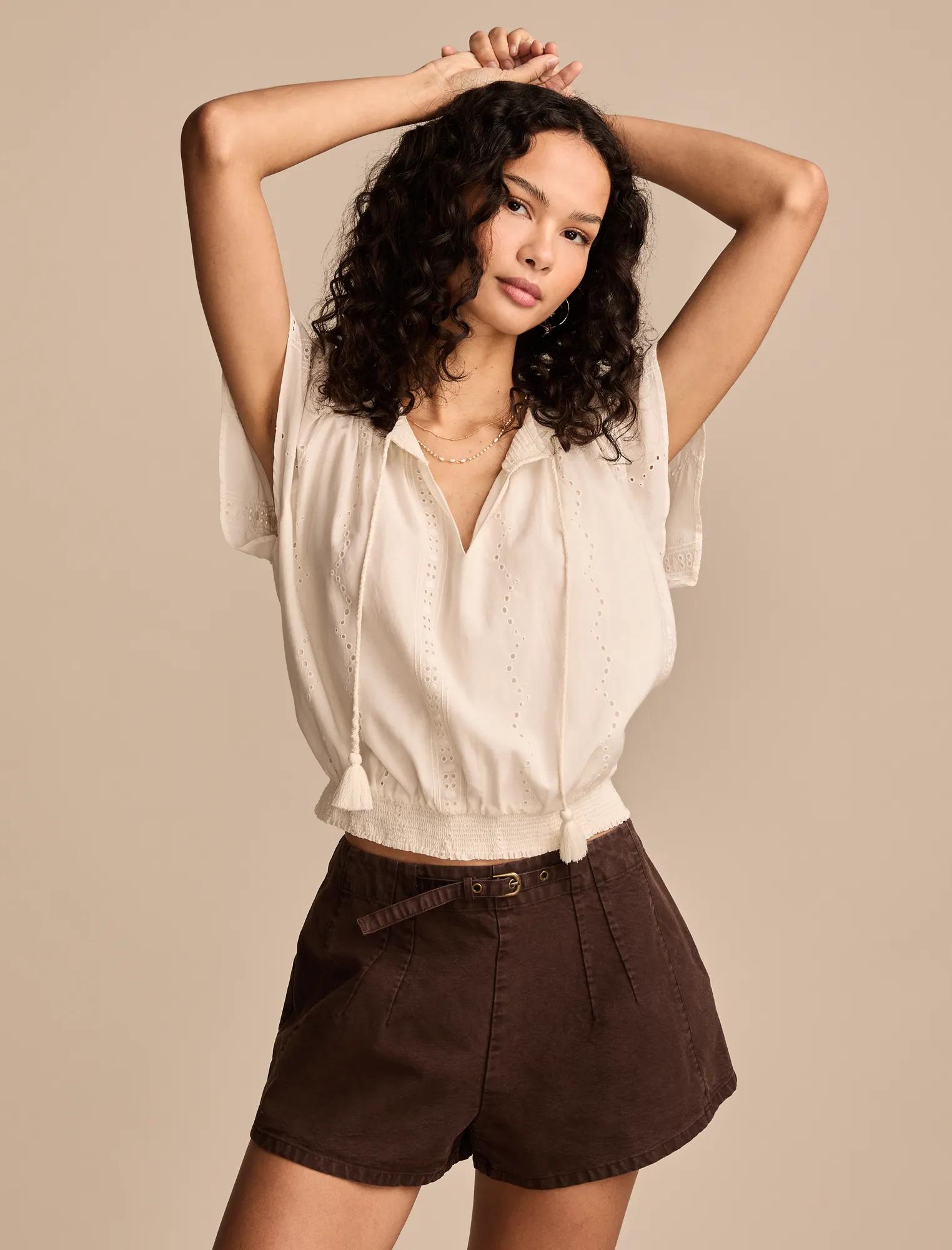 SOLID_SMOCKED_HEM_BLOUSE_100